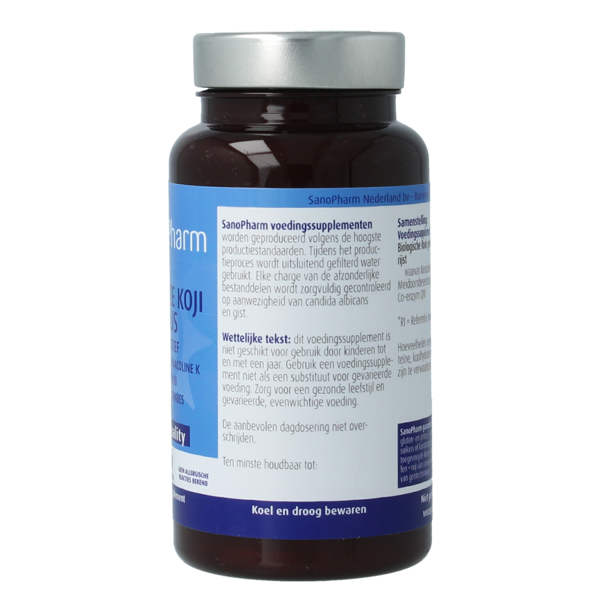 SanoPharm Red rice koji plus high quality 60.00 Vegetarische capsules