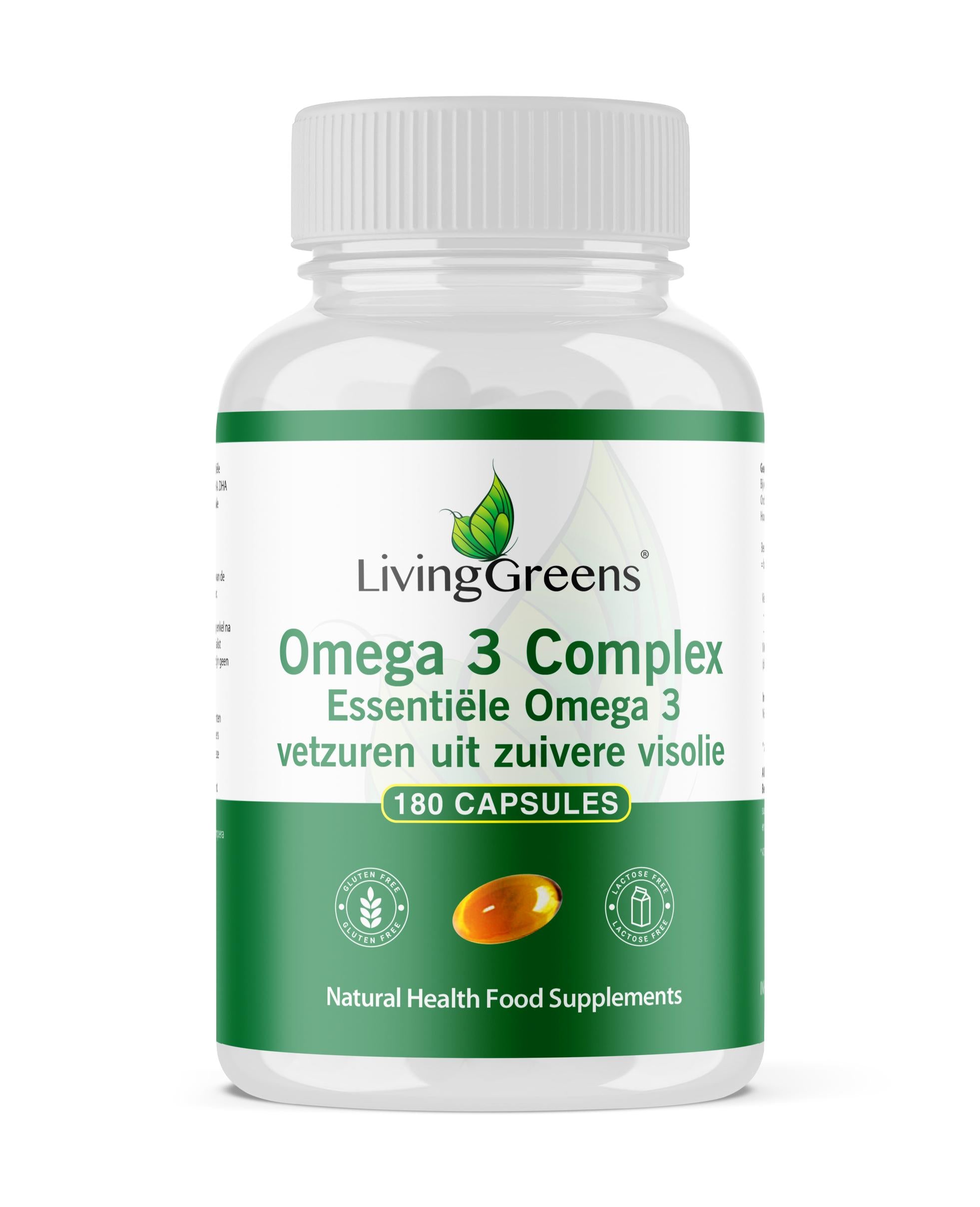 Livinggreens Omega 3 visolie complex 180 Capsules