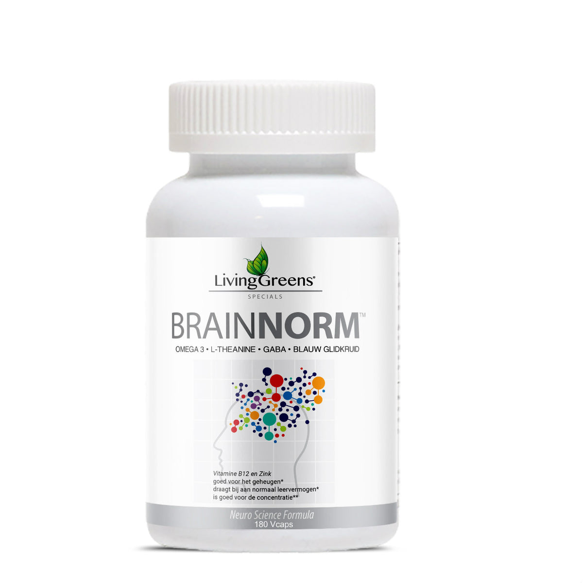 Livinggreens Brainnorm 180.00 Vegetarische capsules