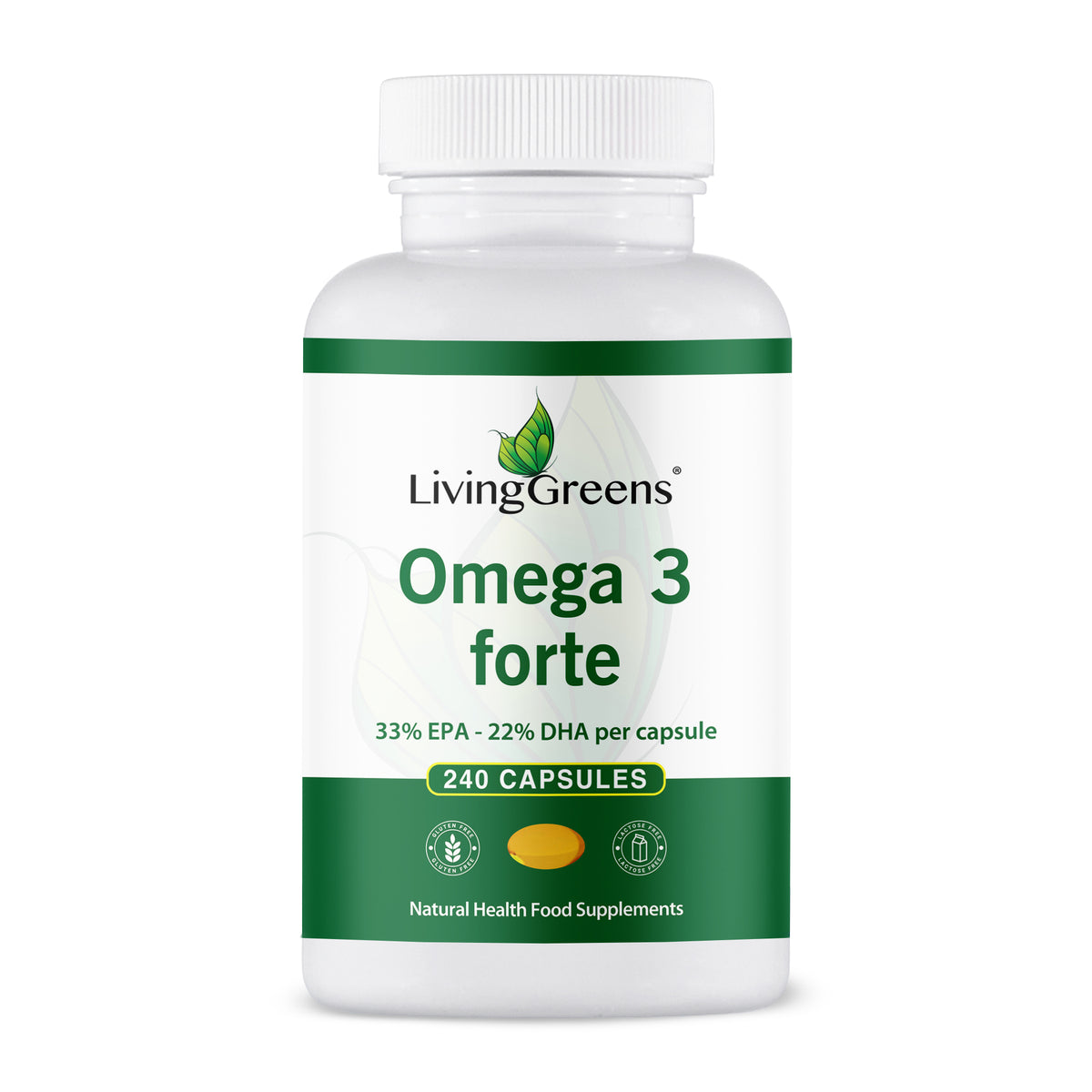 Livinggreens Omega 3 visolie forte 240 Capsules