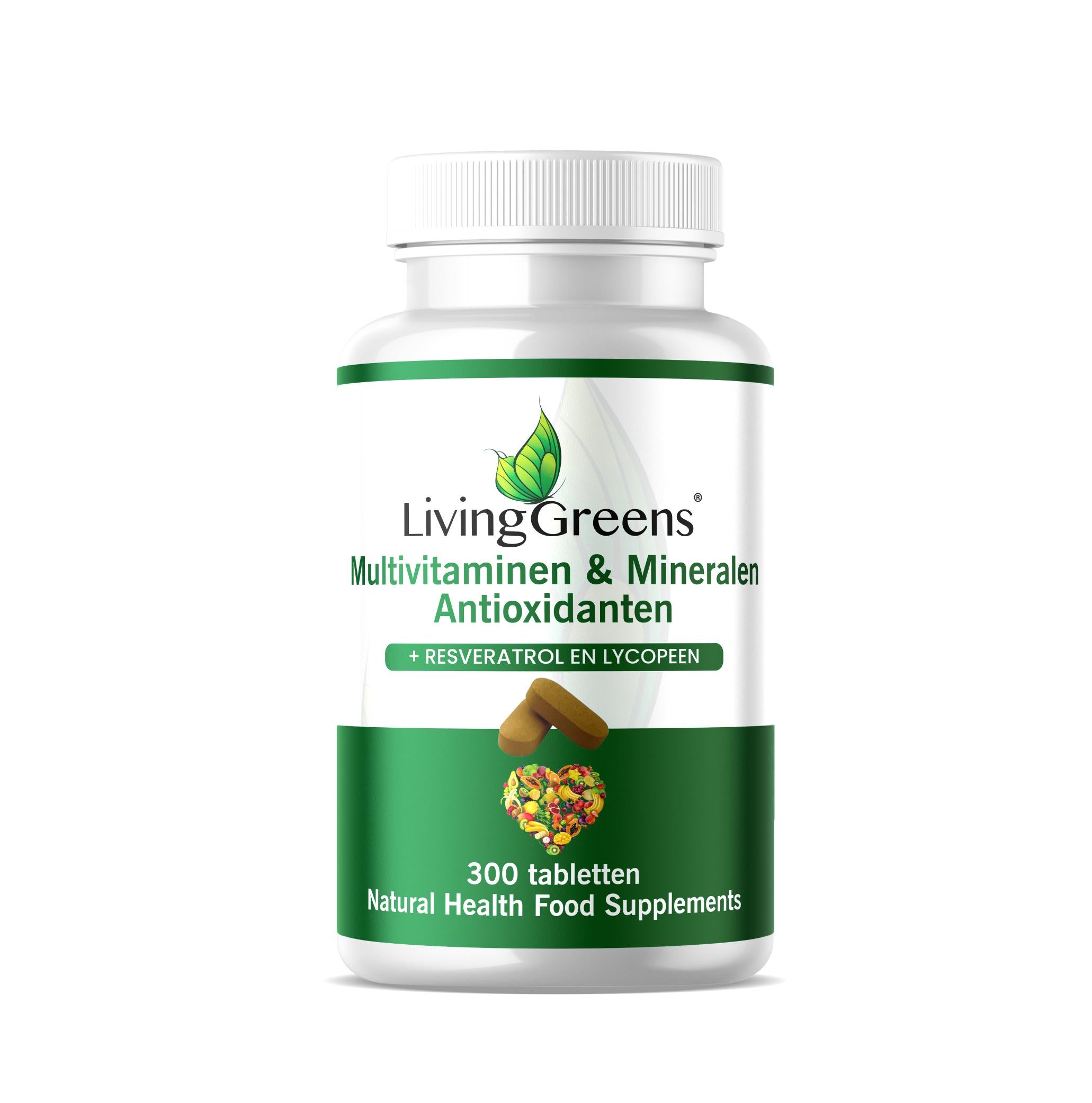 Livinggreens Multi vitaminen & mineralen antioxidant 300 Tabletten