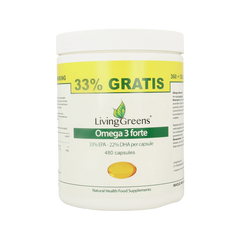 Livinggreens Omega 3 forte voordeelverpakking 480 Capsules