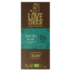 Lovechock Sweet nibs & seasalt bio 70 Gram