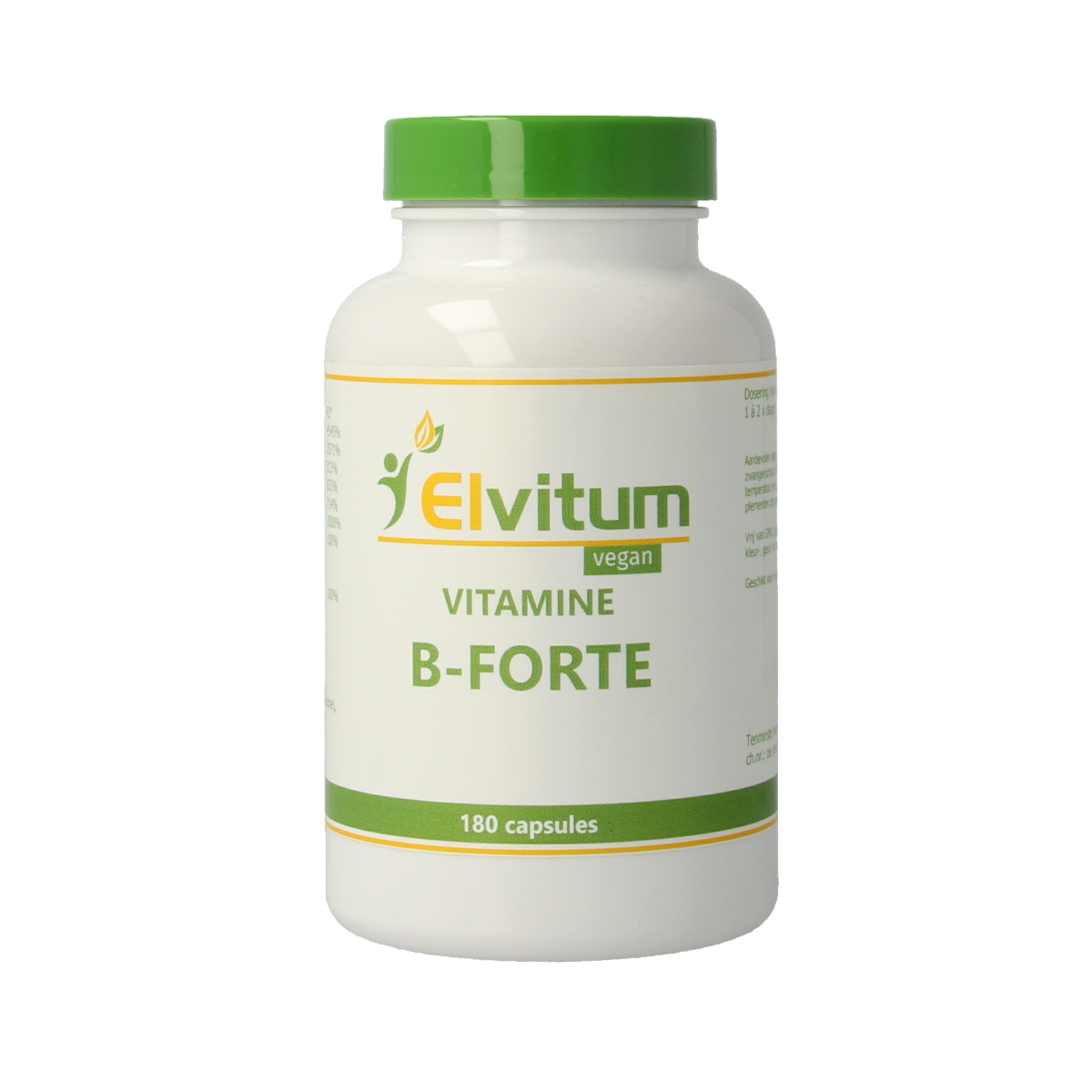 Elvitum  Vitamine B-forte gistvrij 180.00 Vegetarische capsules