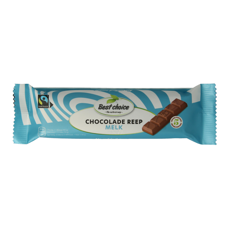 Bountiful Chocolade reep melk zonder toegevoegd suiker 50 Gram