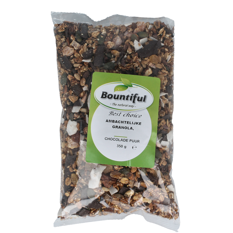 Bountiful Ambachtelijke granola chocola puur 350 Gram