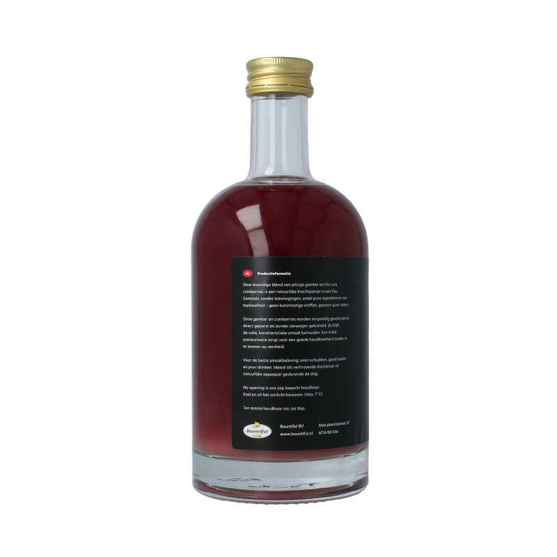 Bountiful select Gember sap cranberry bio 500 Milliliter