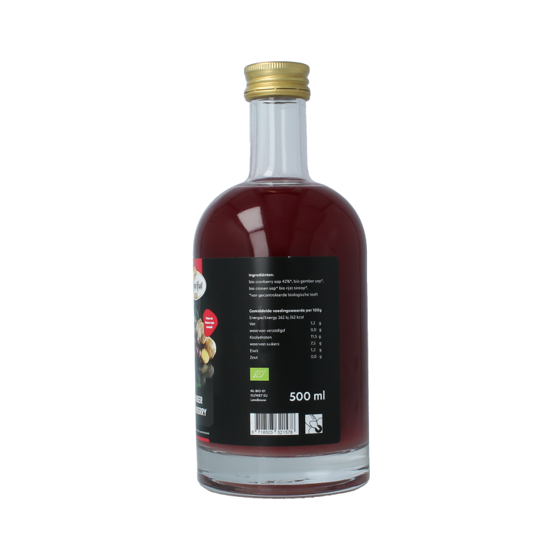 Bountiful select Gember sap cranberry bio 500 Milliliter