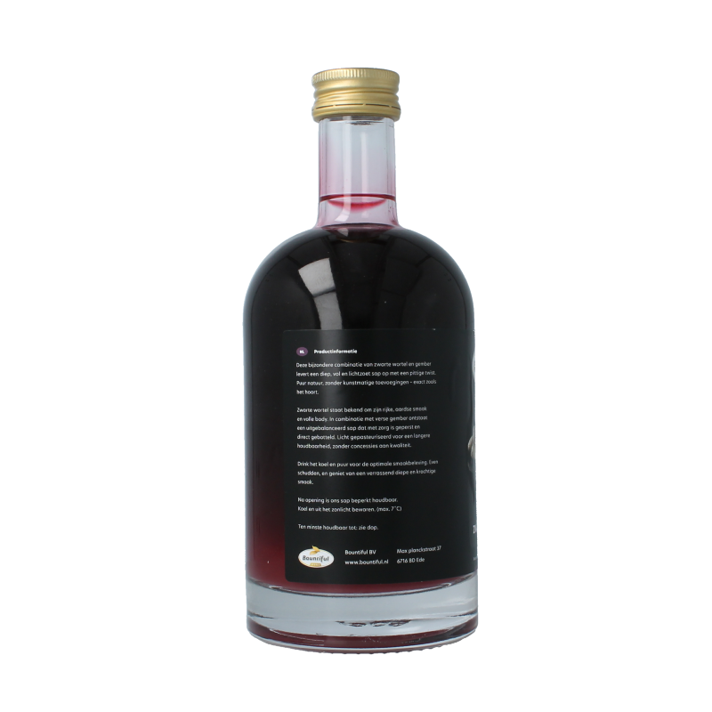 Bountiful Gember sap zwarte wortel bio 500 Milliliter