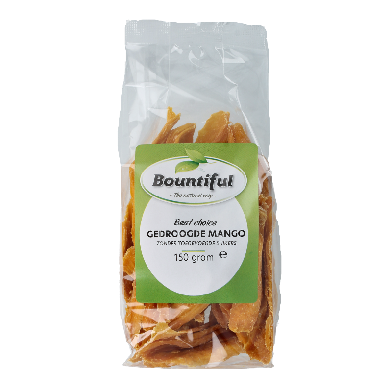 Bountiful Mango gedroogd zonder toegevoegde suikers 150 Gram