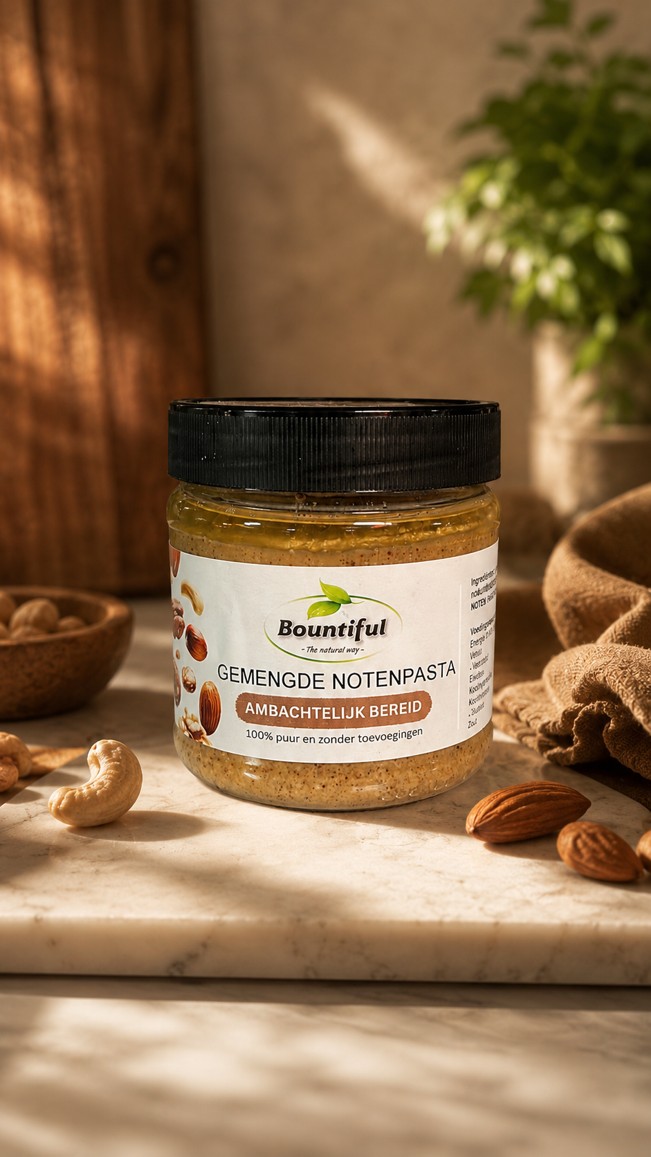 Bountiful Gemengde notenpasta vers geroosterd 350.00 Gram