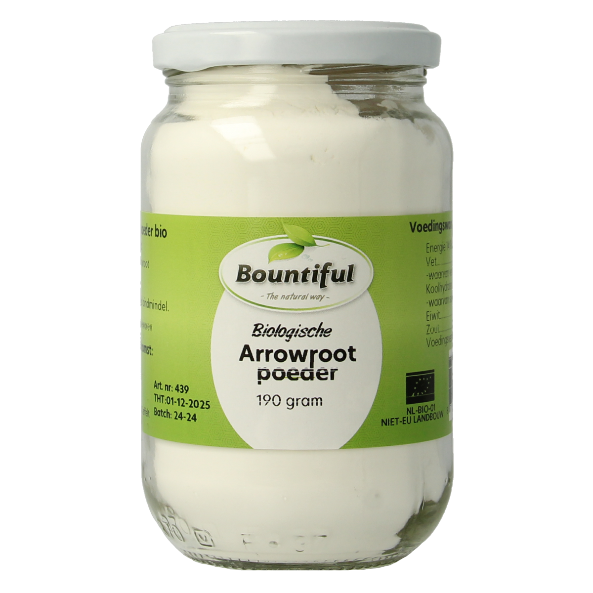 Bountiful Arrowroot poeder bio 190.00 Gram