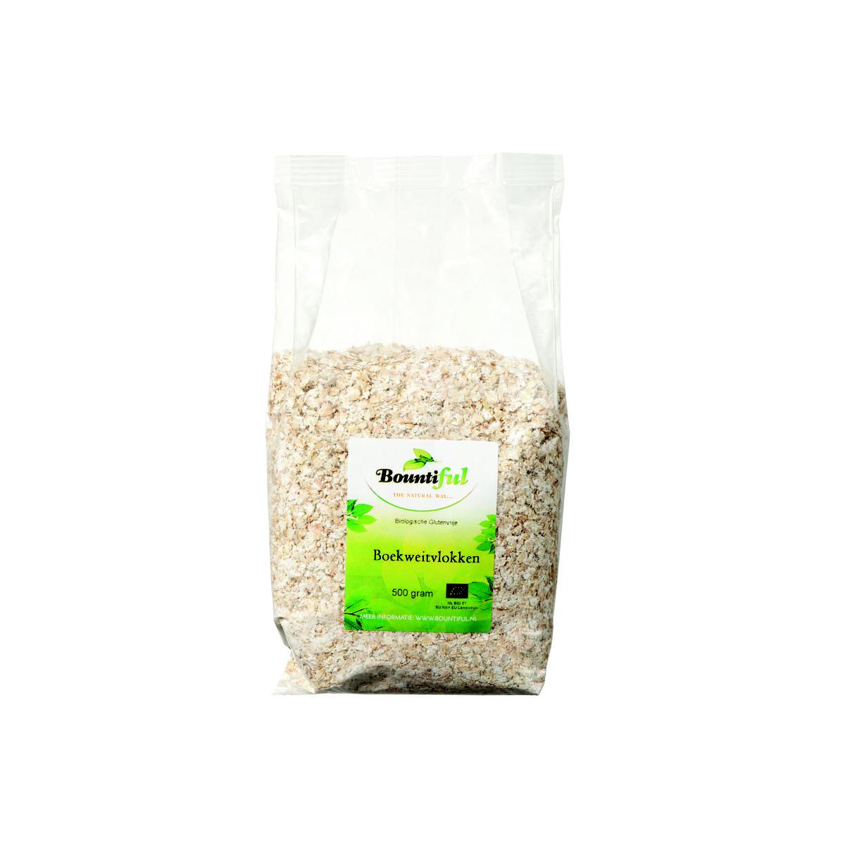 Bountiful Boekweit vlokken glutenvrij bio 500.00 Gram