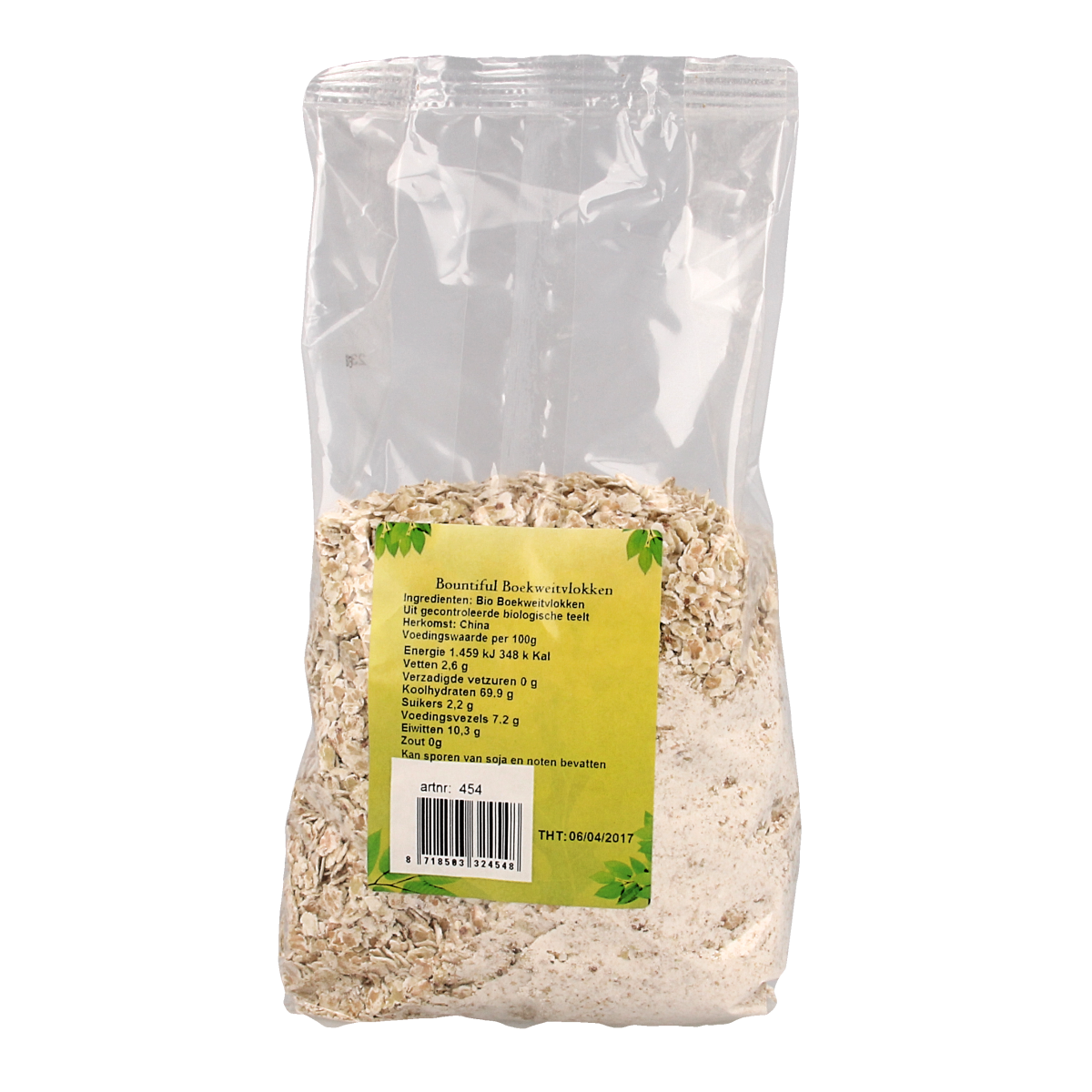 Bountiful Boekweit vlokken glutenvrij bio 500.00 Gram