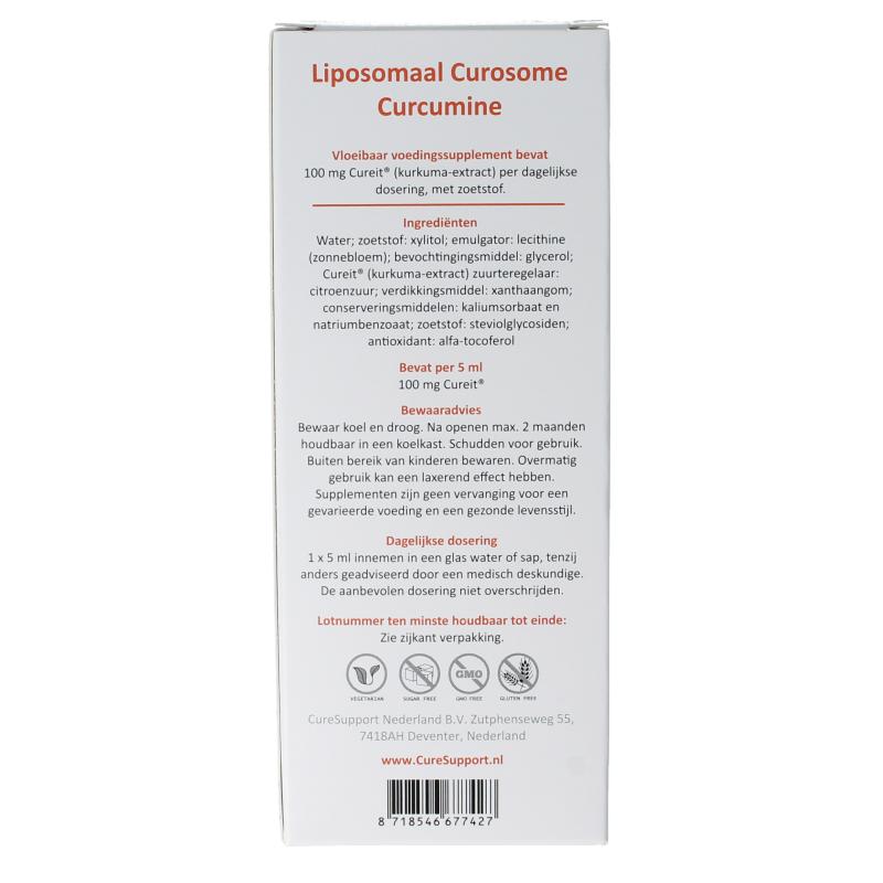 Curesupport Liposomal curcumine 100mg 250 Milliliter