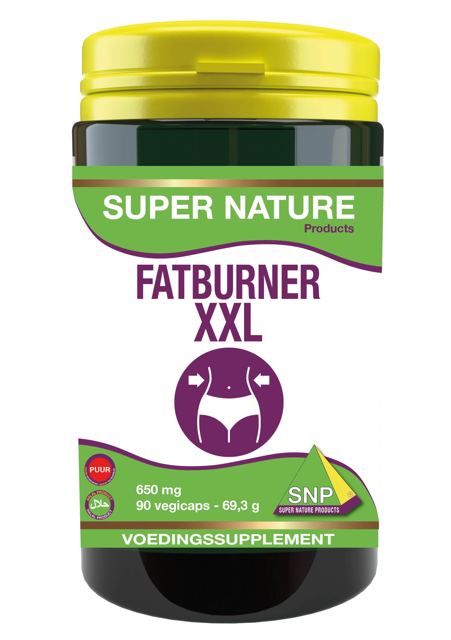 SNP Fatburner XXL 650mg puur 90.00 Vegetarische capsules