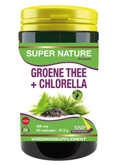 SNP Groene thee chlorella 500mg puur 60 Vegetarische capsules