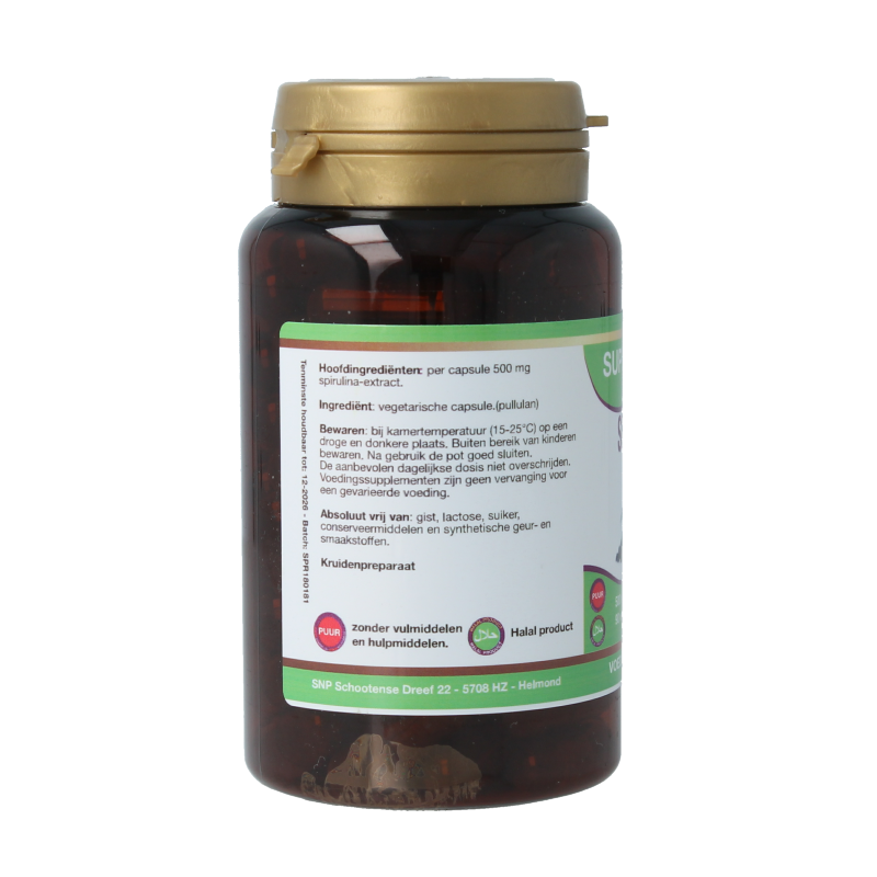 SNP Spirulina 500mg puur 90 Vegetarische capsules