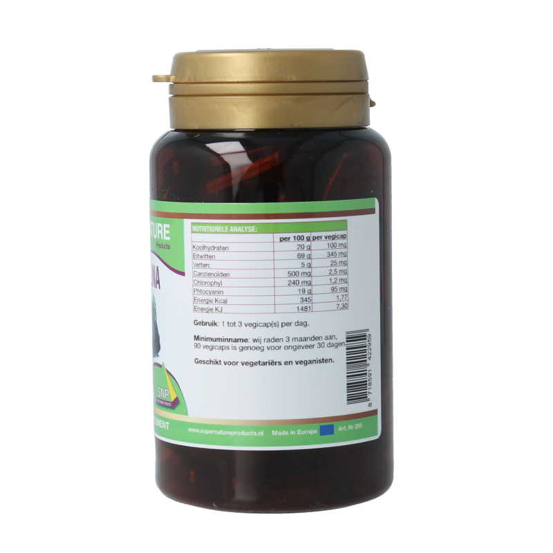SNP Spirulina 500mg puur 90 Vegetarische capsules