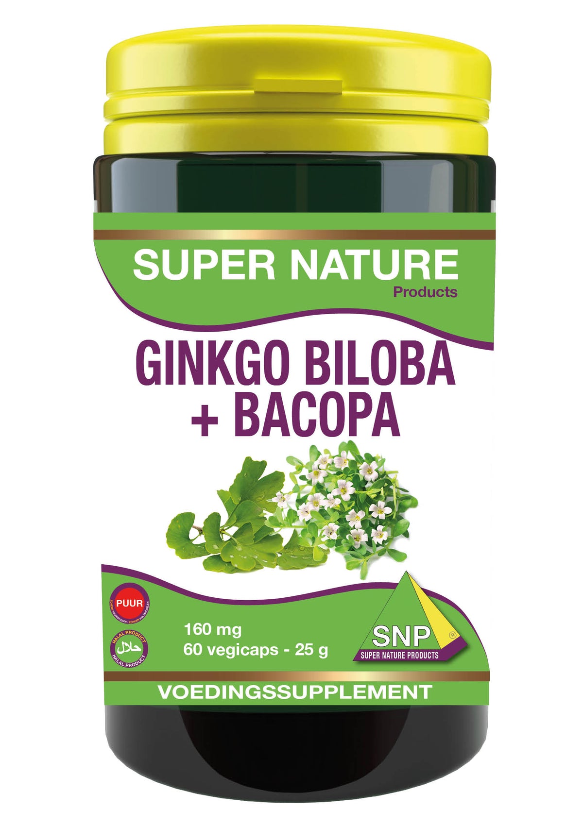 SNP Ginkgo biloba met bacopa 60.00 Vegetarische capsules