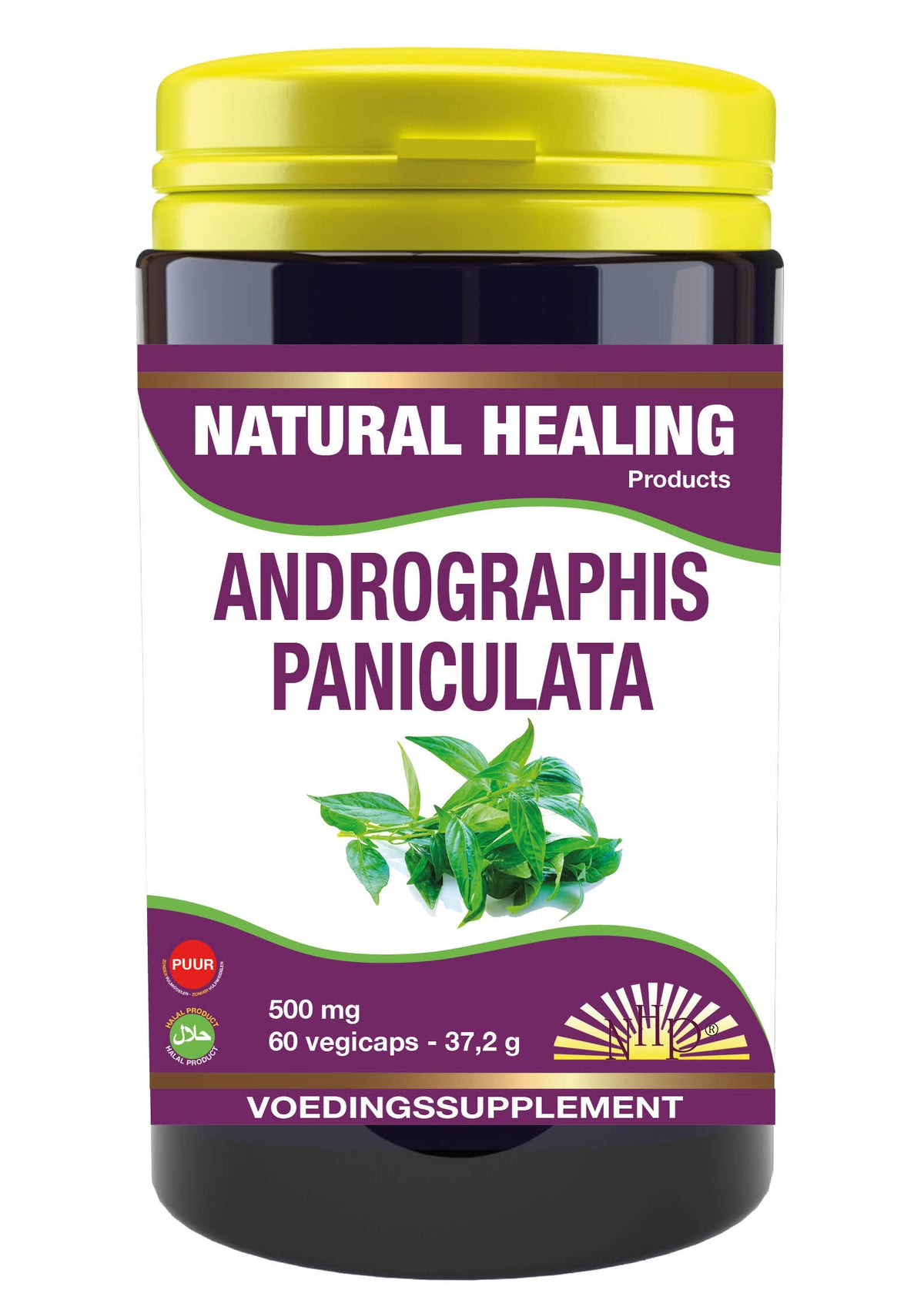 NHP Andrographis paniculata 500mg puur 60.00 Vegetarische capsules