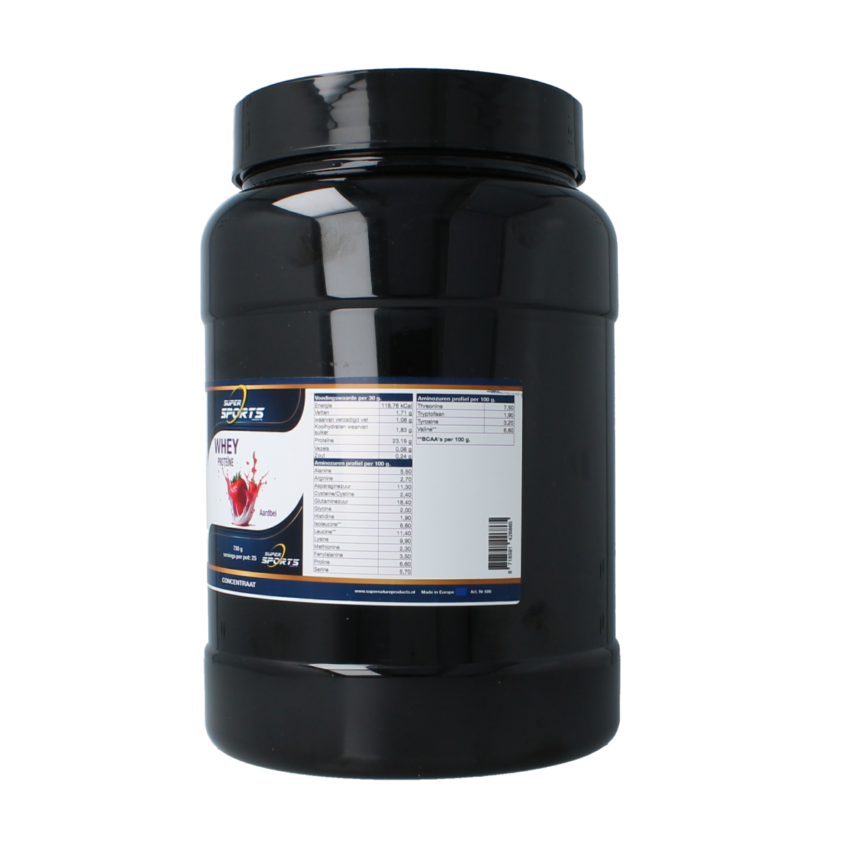 Nutritex Whey proteine aardbei 750.00 Gram