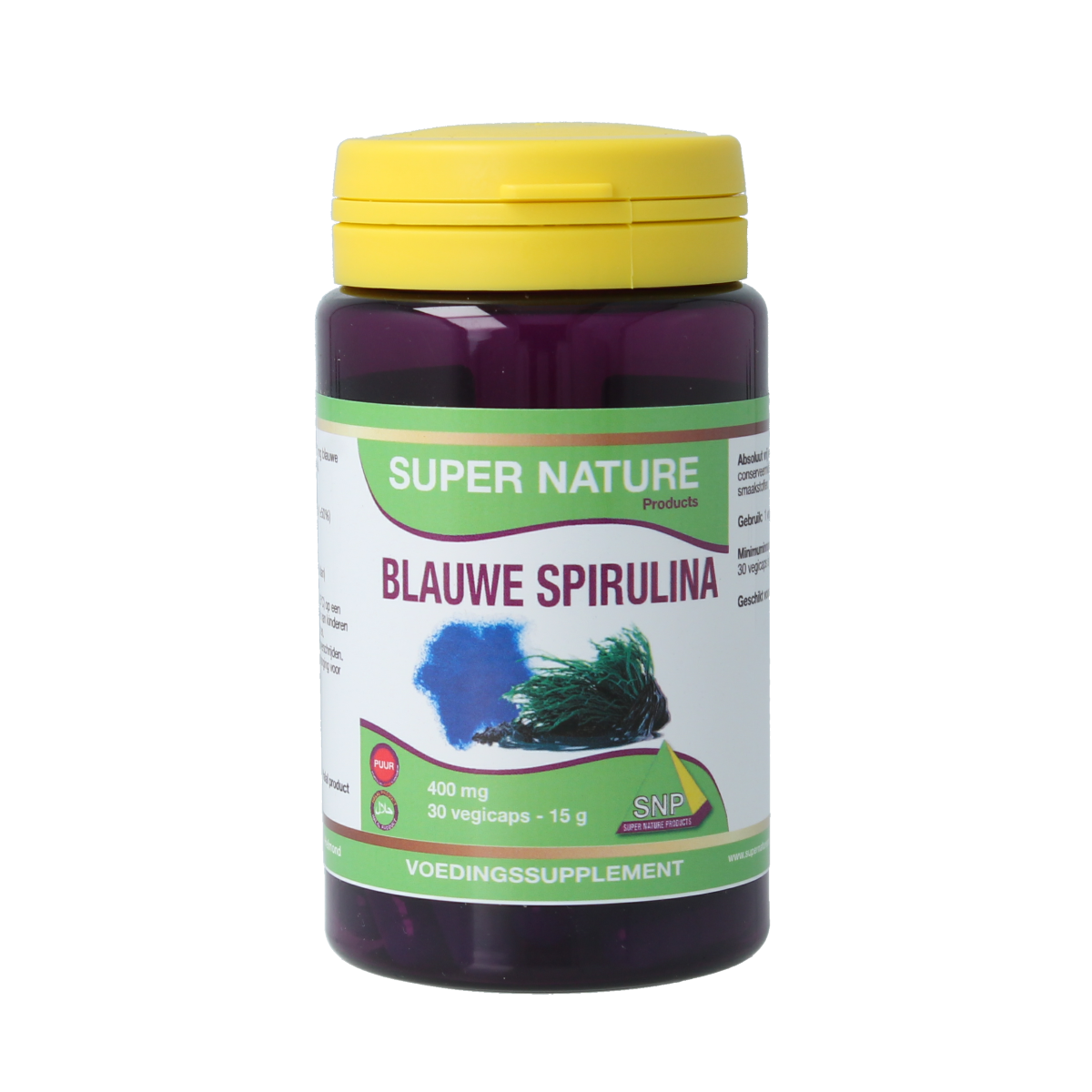 SNP Blauwe spirulina puur 30.00 Vegetarische capsules