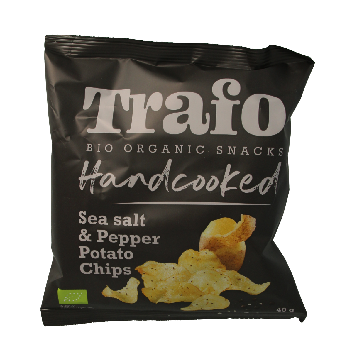 Trafo Chips handcooked zout en peper bio 40.00 Gram