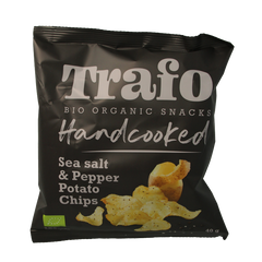 Trafo Chips handcooked zout en peper bio 40 Gram