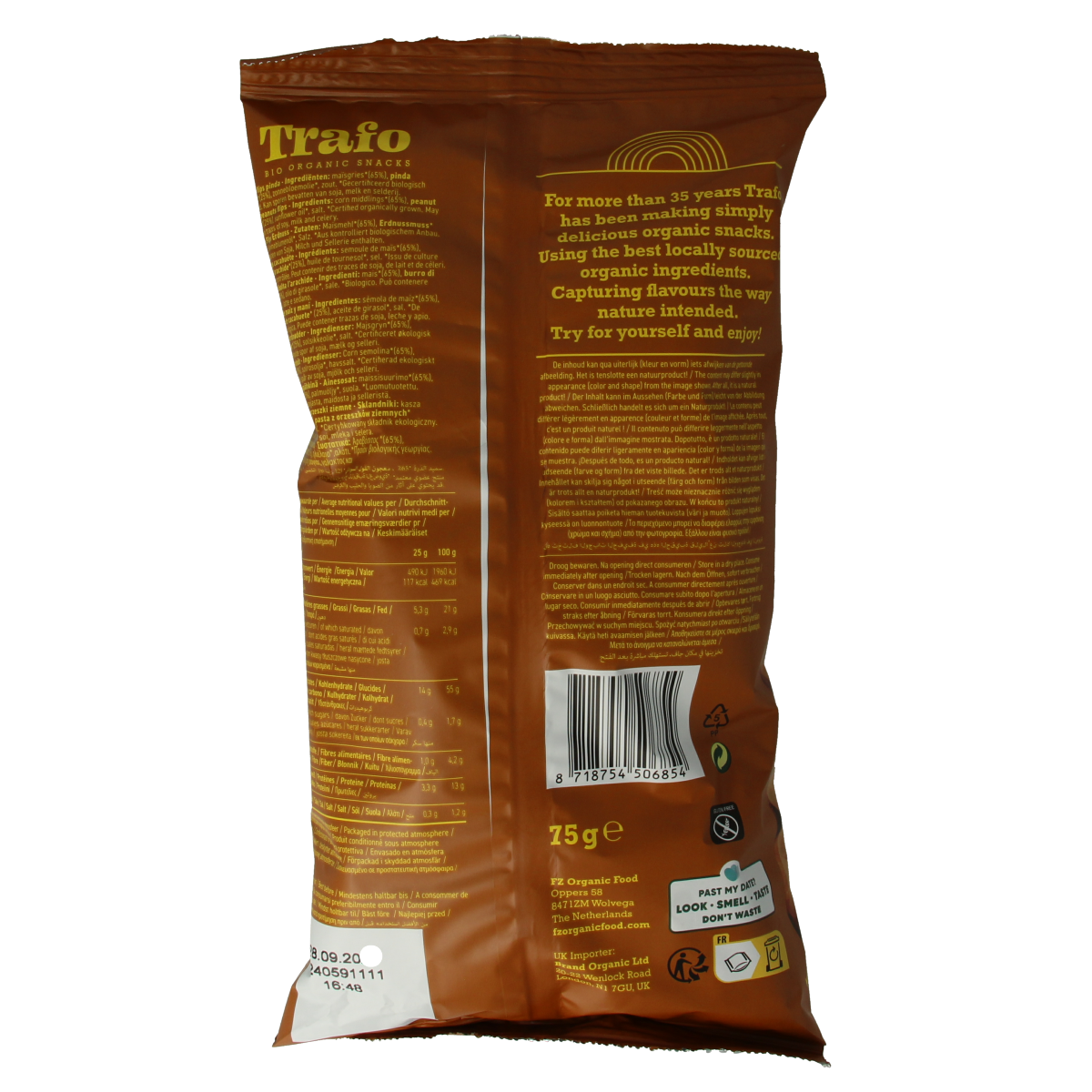 Trafo Corn peanuts bio 75.00 Gram