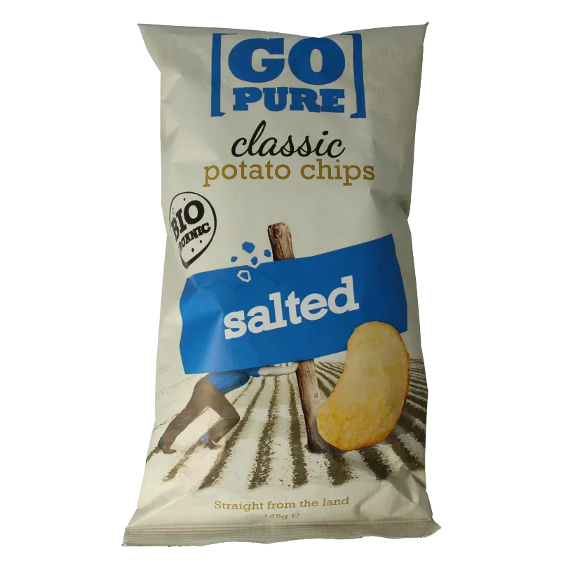 Go Pure Chips naturel gezouten bio 125 Gram