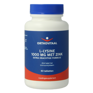 OrthoVitaal L-Lysine 1000mg met zink 60.00 Tabletten