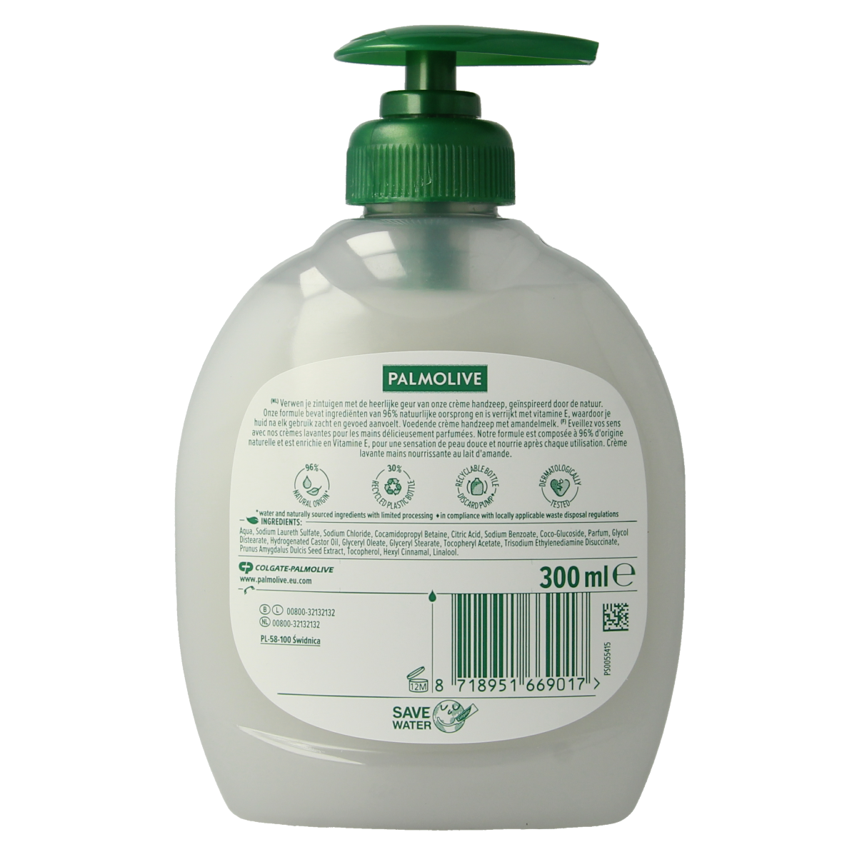 Palmolive Naturals handzeep melk&amandel 300.00 Milliliter