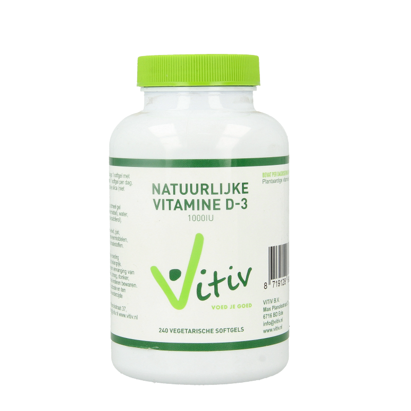 Vitiv Vitamine D3 1000IU 25mcg vega 240 Softgels