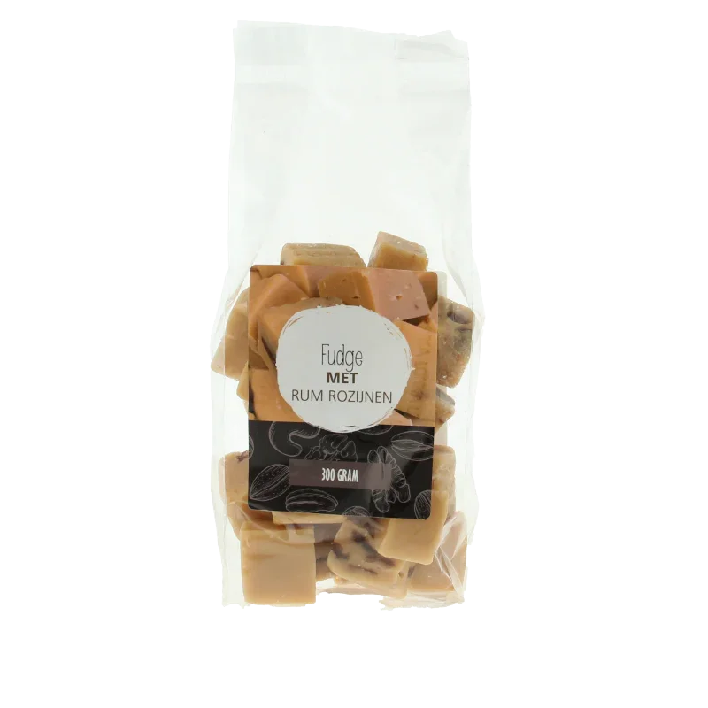 MijnNatuurwinkel Fudge rum rozijnen 300 Gram