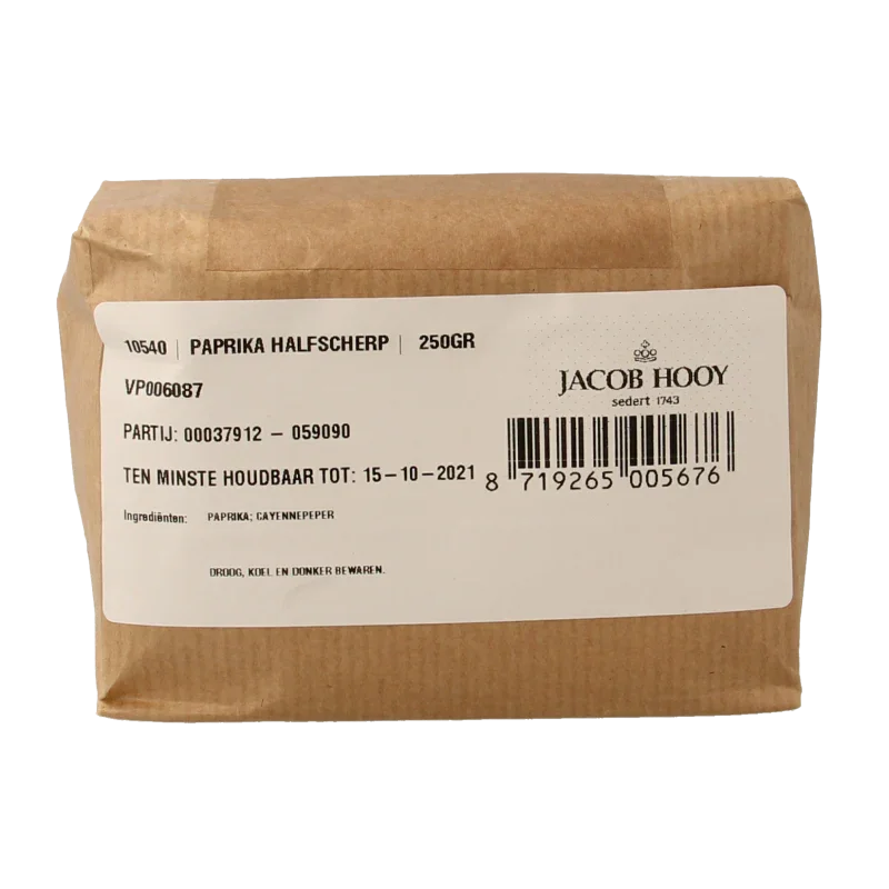 Jacob Hooy Paprika halfscherp 250 Gram