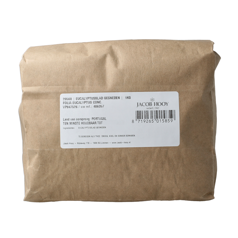 Jacob Hooy Eucalyptusblad gesneden 1 Kilogram