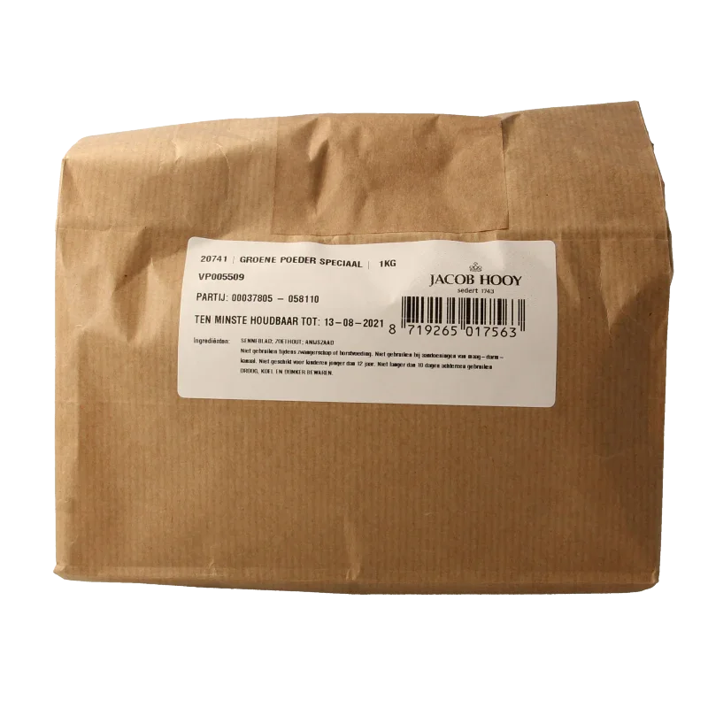Jacob Hooy Groene poeder speciaal 1 Kilogram