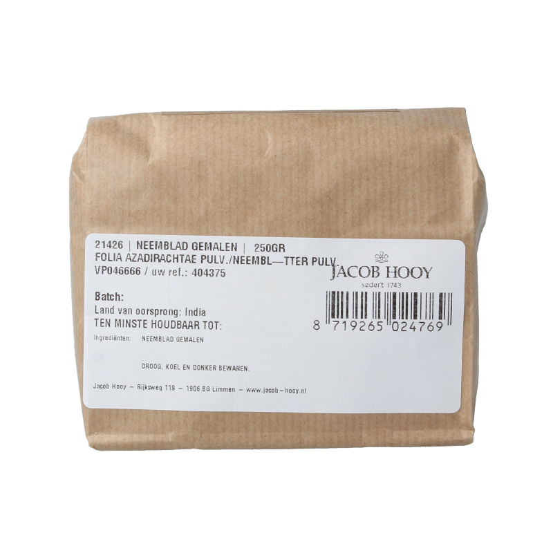 Jacob Hooy Neemblad gemalen 250 Gram