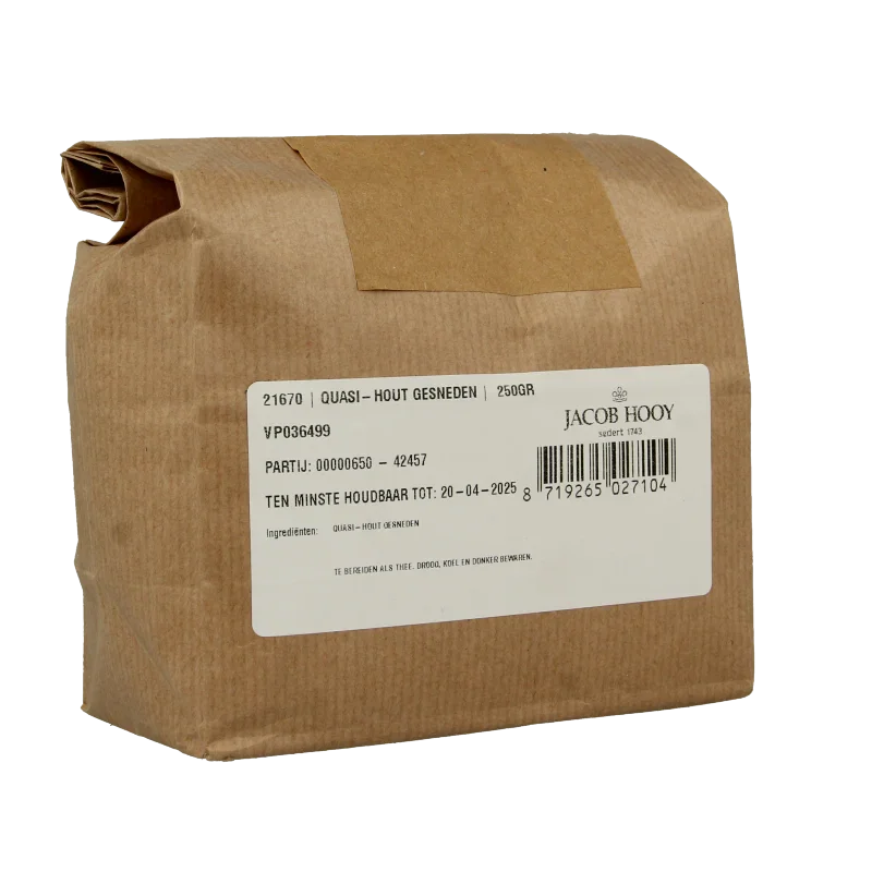 Jacob Hooy Quassi hout gesneden  250 Gram