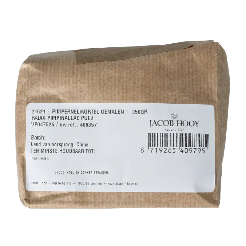 Jacob Hooy Pimpernelwortel gemalen 250 Gram