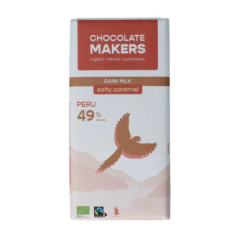 Chocolatemakers Fairtrade salty caramel 49% bio 80 Gram