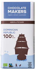Chocolatemakers Reep tres hombres 100% extra puur fairtrade bio 80.00 Gram