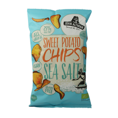 John Altman Zoete aardappel chips sea salt bio 90 Gram