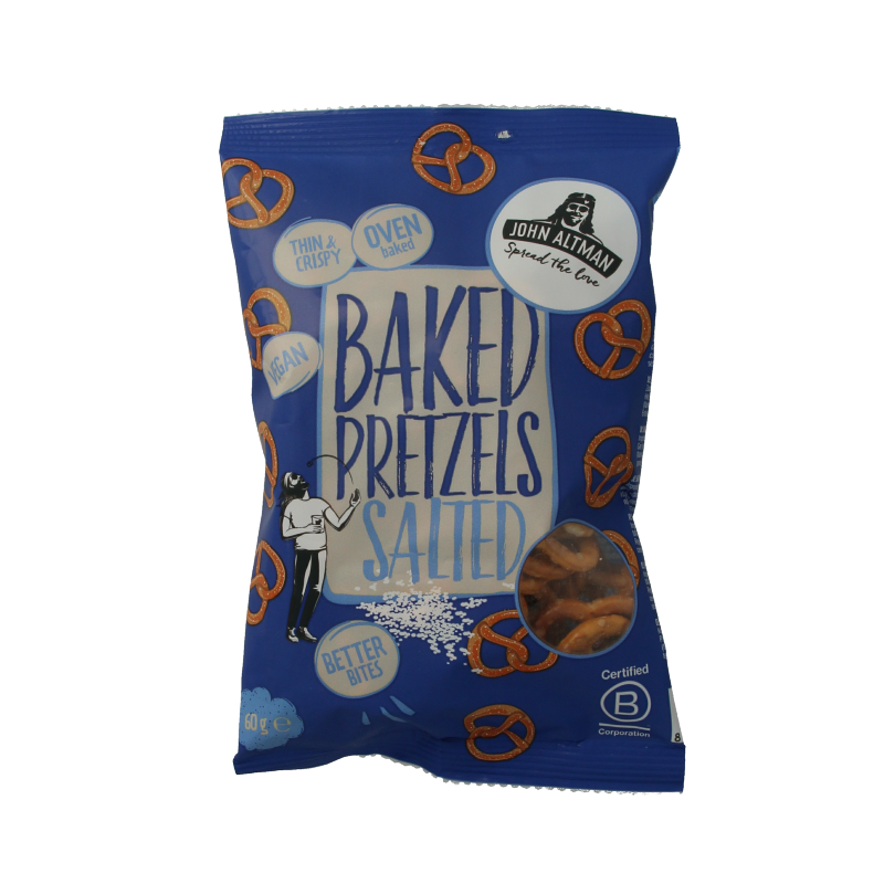 John Altman Baked pretzels sea salt mini 60 Gram