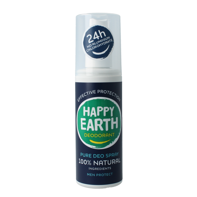 Happy Earth Pure deodrant spray men protect 100 Milliliter