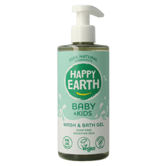 Happy Earth Was & badgel zeepvrij baby & kids 300.00 Milliliter