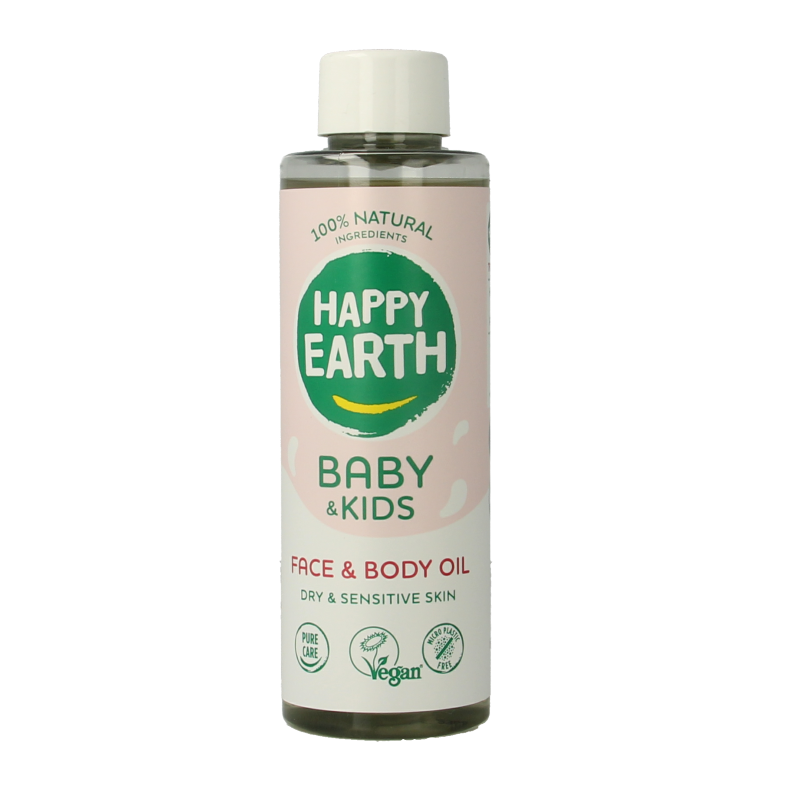 Happy Earth Gezicht & lichaam olie voor baby & kids 150 Milliliter