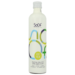 Soof Drinks Siroop zwarte thee limoen & munt 340 Milliliter
