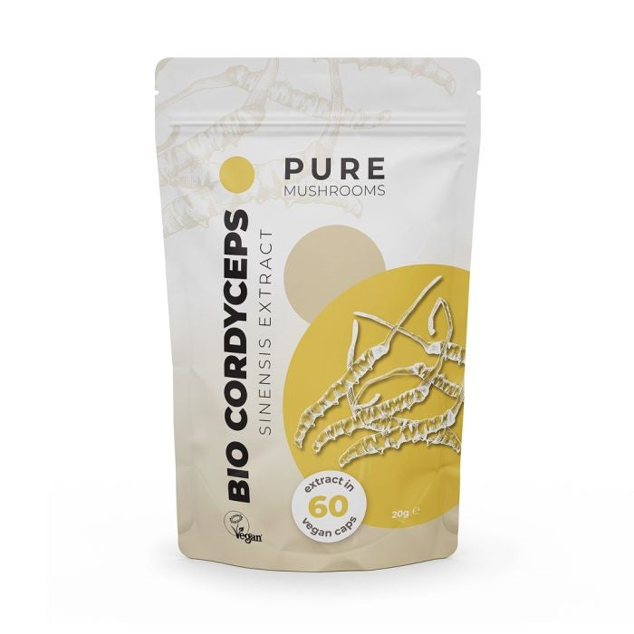 Pure Mushrooms Cordyceps paddenstoel extract bio 60.00 Vegetarische capsules
